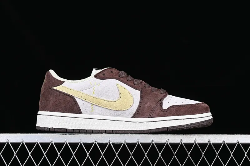 All Categories Air Jordan Jordan Series Basketball Shoes Air Jordan 1 Low Travis Scott x Air Jordan 1 Low OG AJ1 Joe 1 Reversed Overhook Joint Style Casual Sports Basketball Shoes DM7866-810